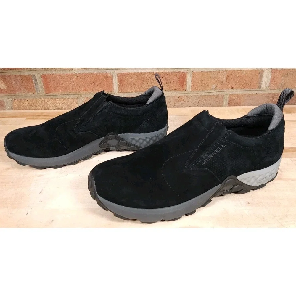 Merrell J91701‎ Jungle Moc AC Slip On Shoes Black Suede Size 13 Sneakers
